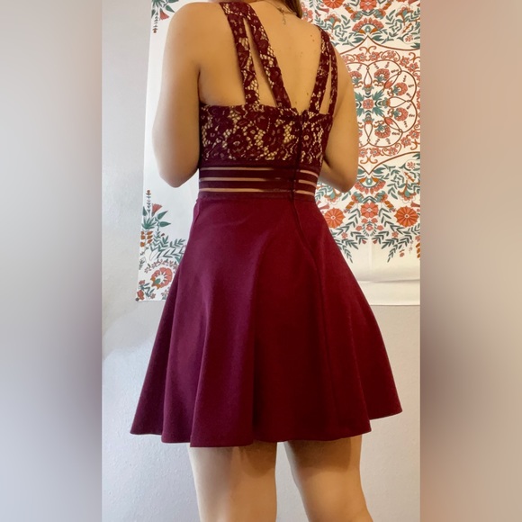 Burgundy Semi-Formal Dress - Picture 2 of 2